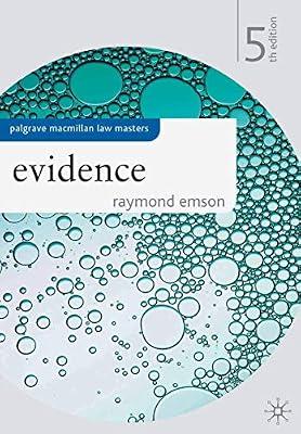 Evidence: 25 (Palgrave Macmillan Law Masters) by Emson, Raymond N. | Paperback | Criminal Law & Procedure
