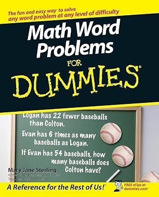 Math Word Problems for Dummies by Sterling, Mary Jane | Paperback | Mathematics 2