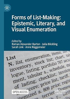 Forms of List-making: Epistemic, Literary and Visual Enumeration | Paperback | Literary Criticism 2