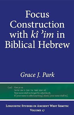 Focus Construction with kî ʾim in Biblical Hebrew (Linguistic Studies in Ancient West Semitic) by Park, Grace J. | Hardcover | Grammar 2