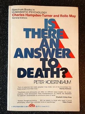 Is There an Answer to Death? (Spectrum Books) by Koestenbaum, Peter | Paperback | Philosophy 2