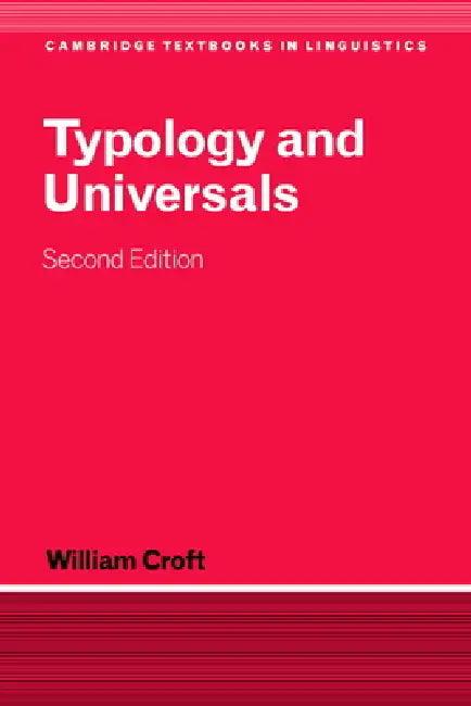 Typology and Universals (English, William Croft | S. R. Anderson | J. Bresnan)