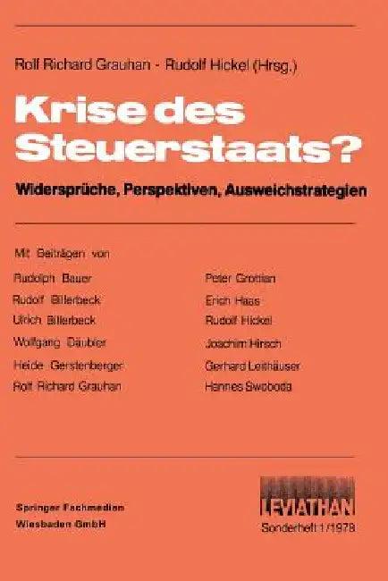 Krise Des Steuerstaats? (English, Rolf Richard Grauhan | Rudolf Hickel)