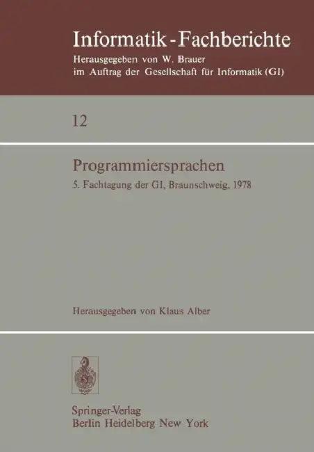 Programmiersprachen (English, K. Alber)