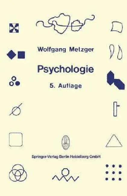 Psychologie (English, Wolfgang Metzger)