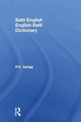 Balti-English/English-Balti Dictionary by Sprigg, R. K. | Hardcover | Reference 2