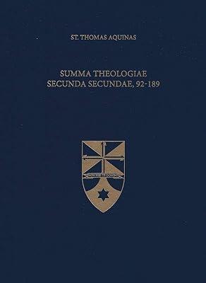 Summa Theologiae Secunda Secundae, 92-189: 18 by Thomas, Aquinas, Saint | Imitation_Leather | History 2
