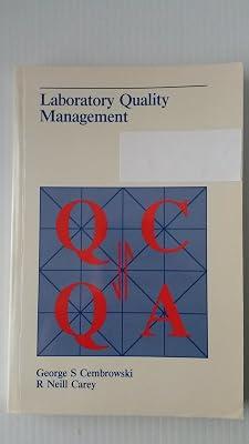 Laboratory Quality Management: QC and QA by Carey, R. Neill; Cembrowski, George S. | Paperback | Pathology 2