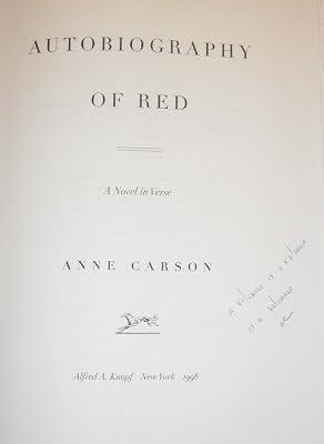Autobiography of Red: A Novel in Verse by Carson, Anne | Hardcover 2