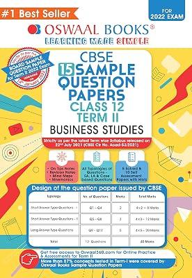 Oswaal CBSE Term 2 Business Studies Class 12 Sample Question Papers Book (For Term-2 2022 Exam) by Oswaal Editorial Board | Paperback | Reference 2