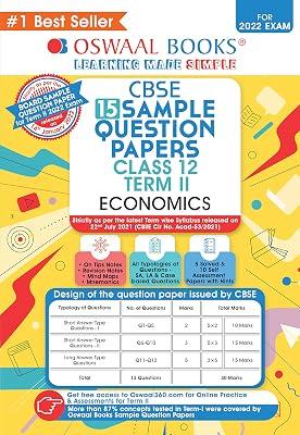 Oswaal CBSE Term 2 Economics Class 12 Sample Question Papers Book (For Term-2 2022 Exam) by Oswaal Editorial Board | Paperback | Reference 2