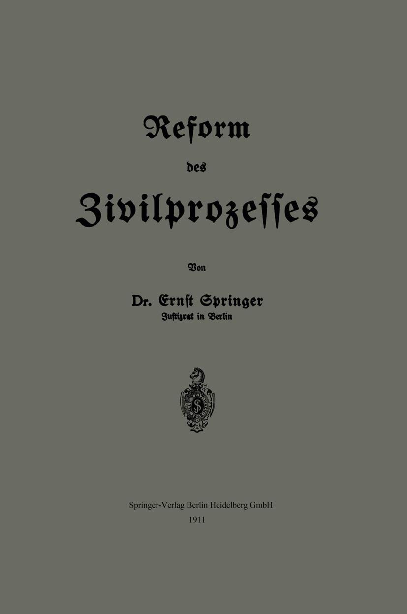 Reform Des Zivilprozesses (English, Ernst Springer) - Image 2 - GlowMirror