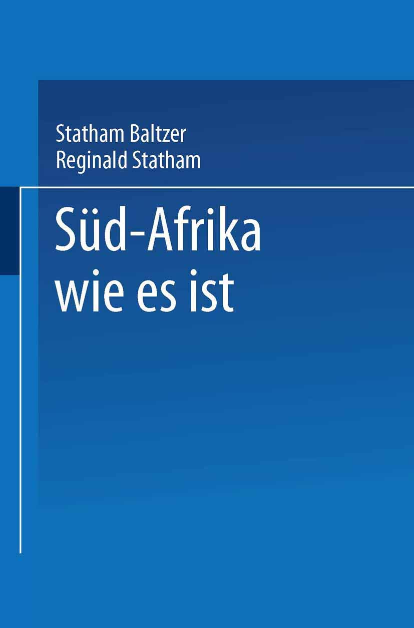 Süd-Afrika Wie Es Ist (English, Statham Baltzer) - Image 2 - GlowMirror