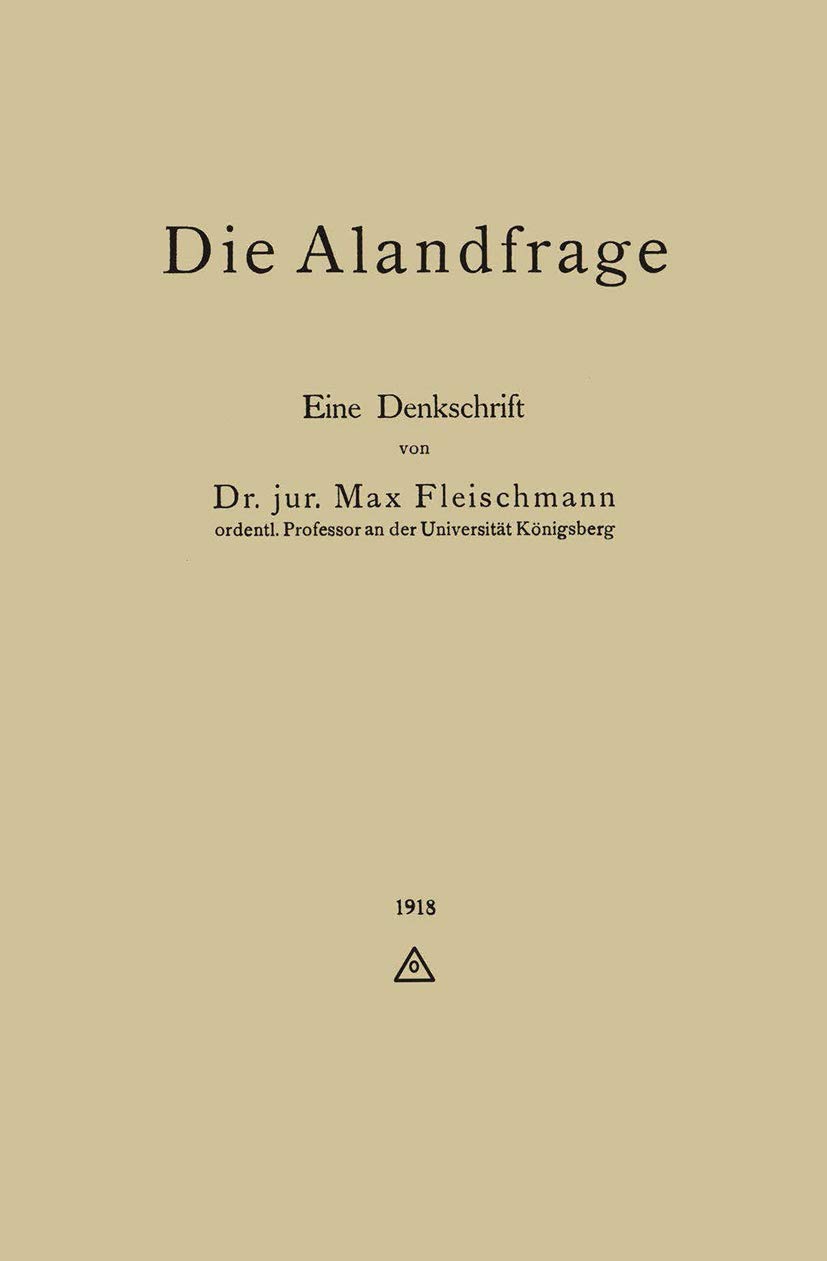 Die Alandfrage (English, Max Fleischmann) - Image 2 - GlowMirror
