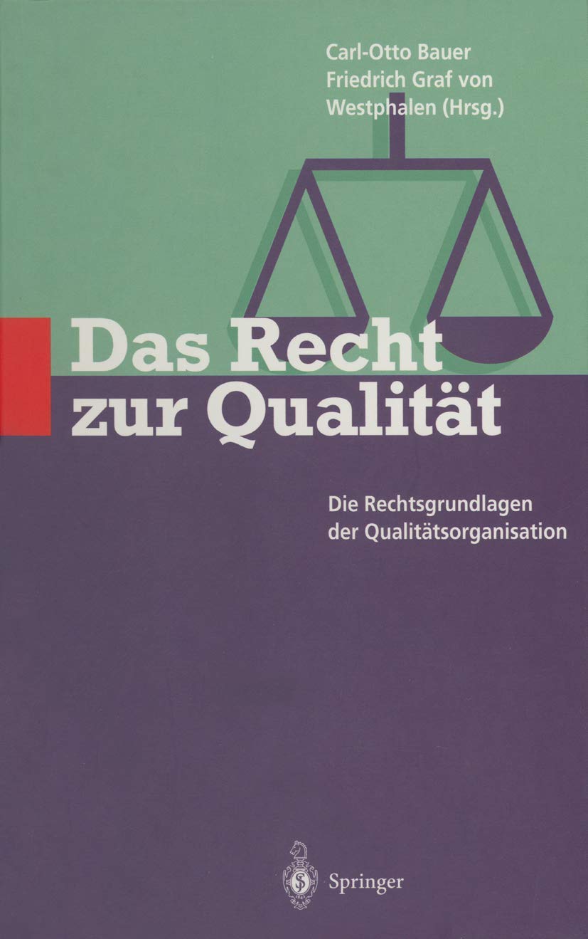 Das Recht Zur Qualität (English, G. Otto | Carl-Otto Bauer | H. -G Weiss) - Image 2 - GlowMirror