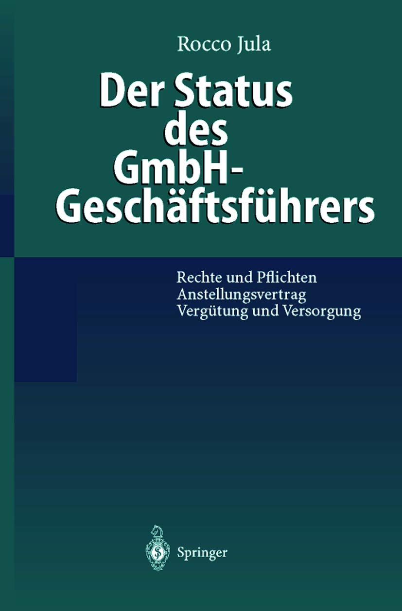 Der Status Des Gmbh-Geschäftsführers (English, Rocco Jula) - Image 2 - GlowMirror