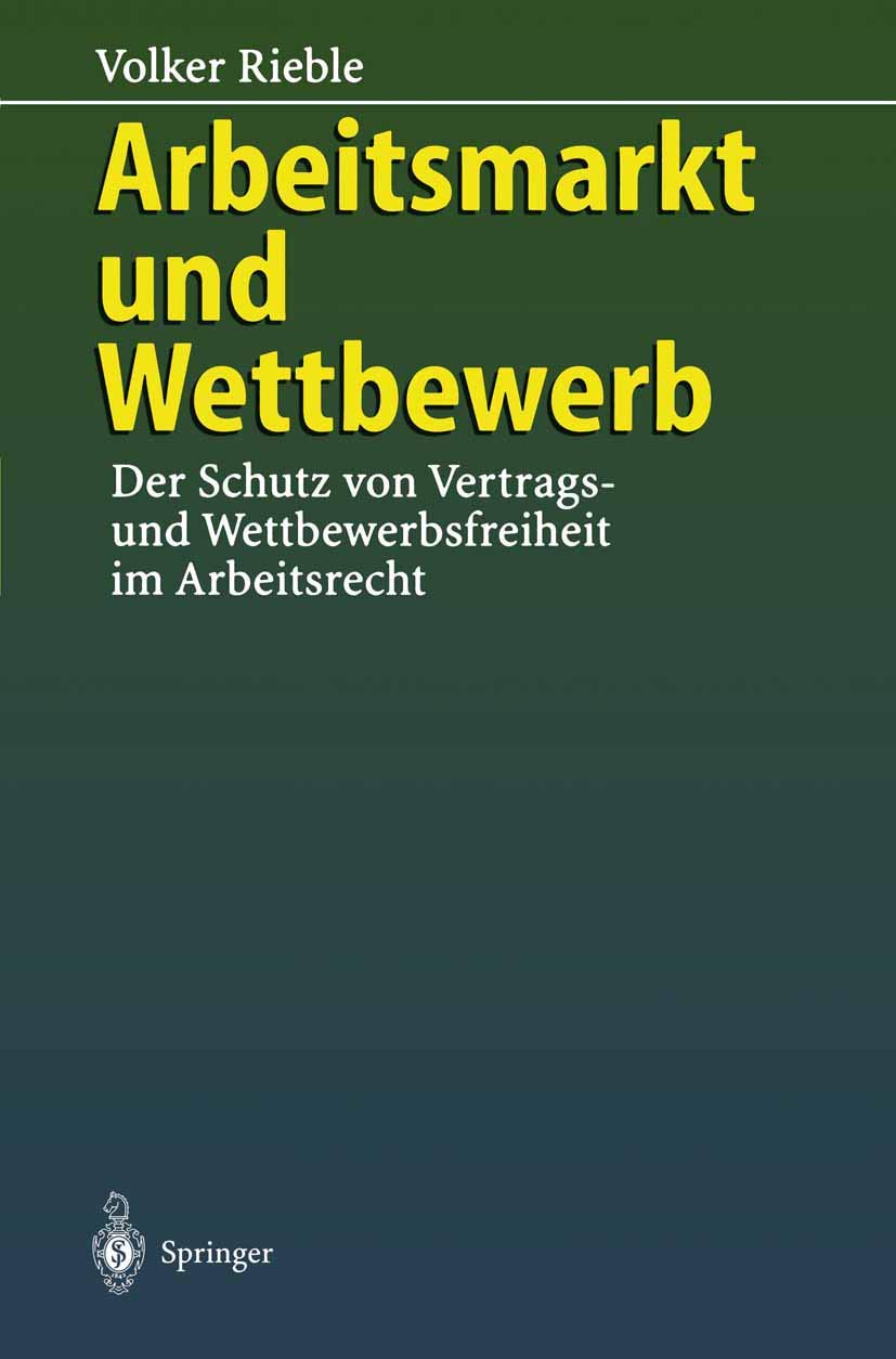 Arbeitsmarkt Und Wettbewerb (English, Volker Rieble) - Image 2 - GlowMirror