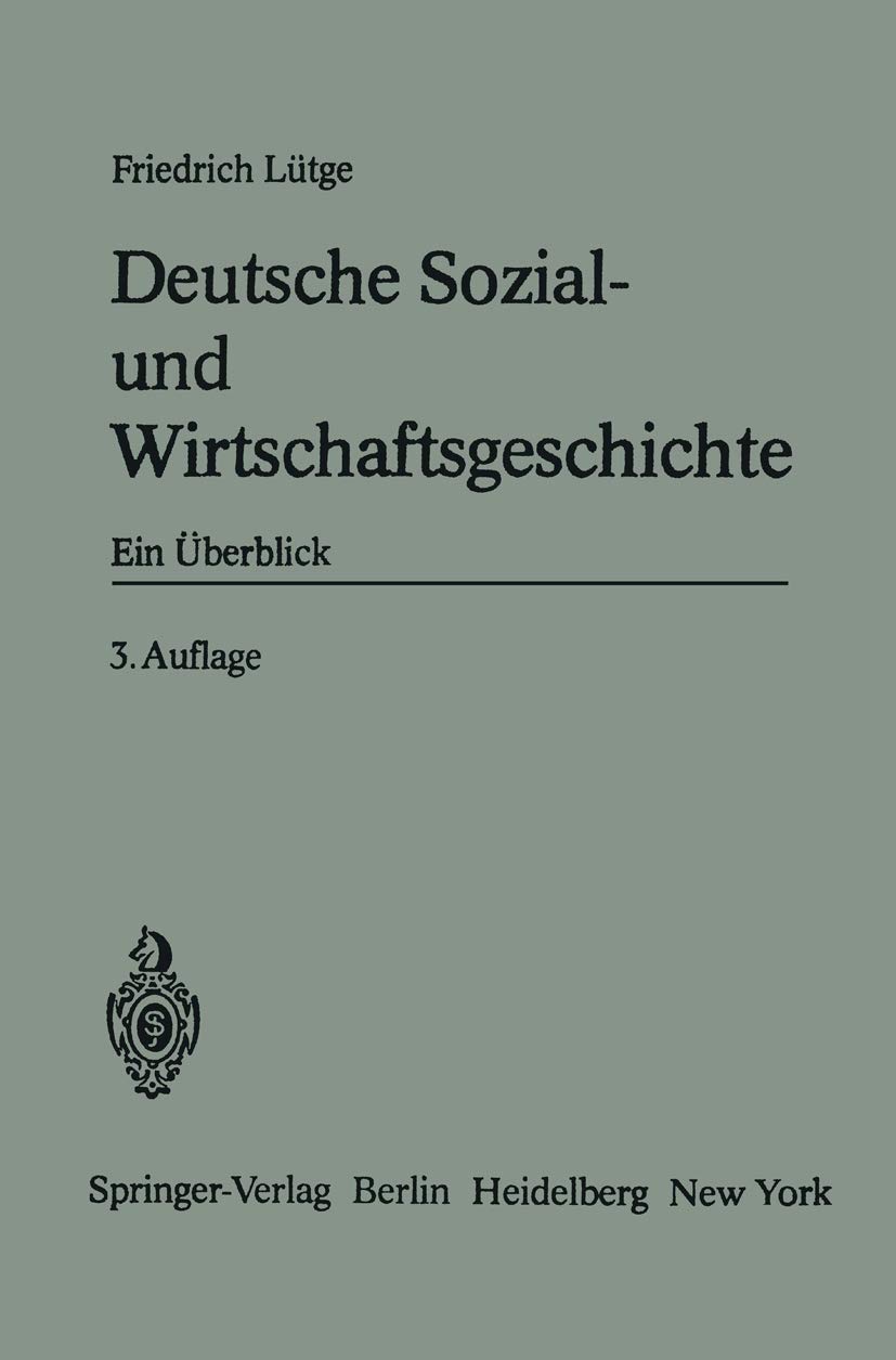 Deutsche Sozial- Und Wirtschaftsgeschichte (English, Friedrich Lütge) - Image 2 - GlowMirror
