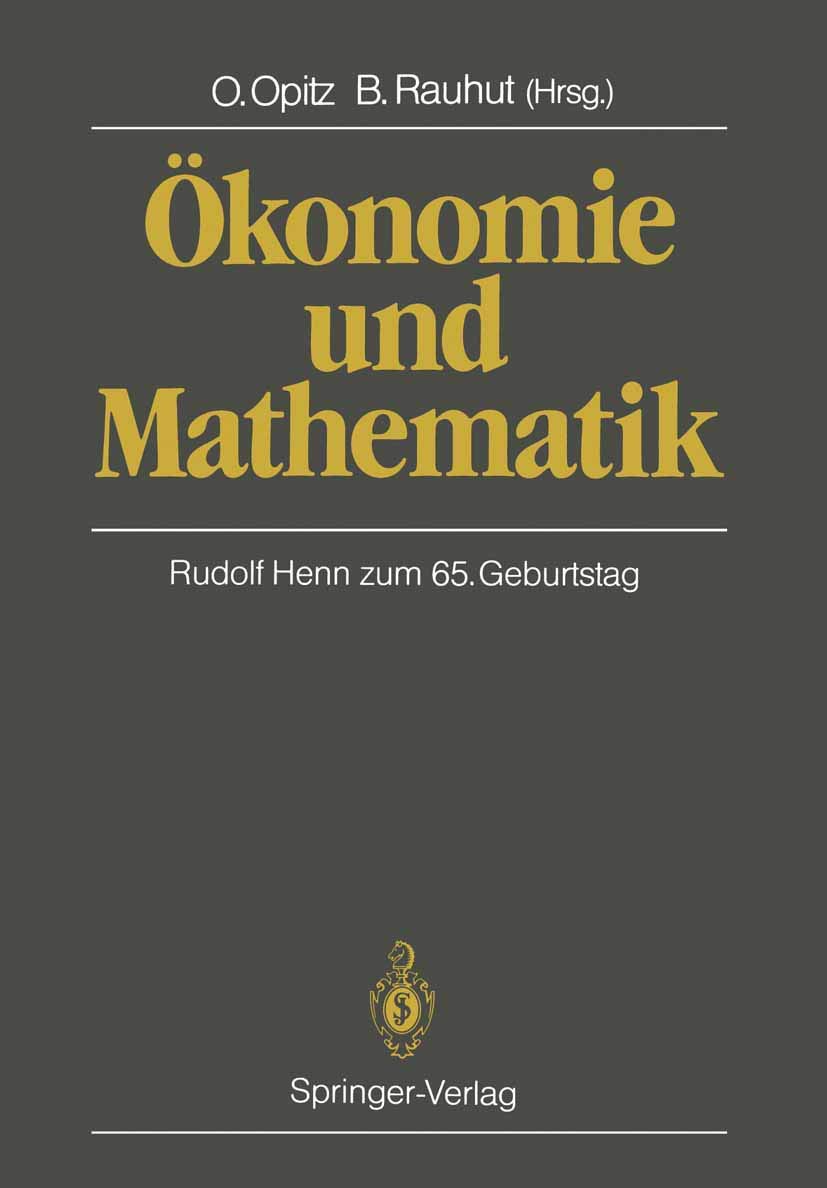 Ökonomie Und Mathematik (English, Otto Opitz | Burkhard Rauhut) - Image 2 - GlowMirror