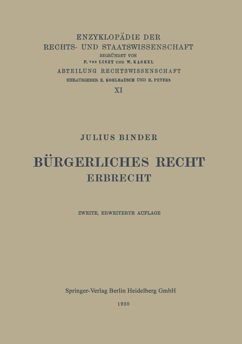Bürgerliches Recht (English, Julius Binder) - Image 2 - GlowMirror