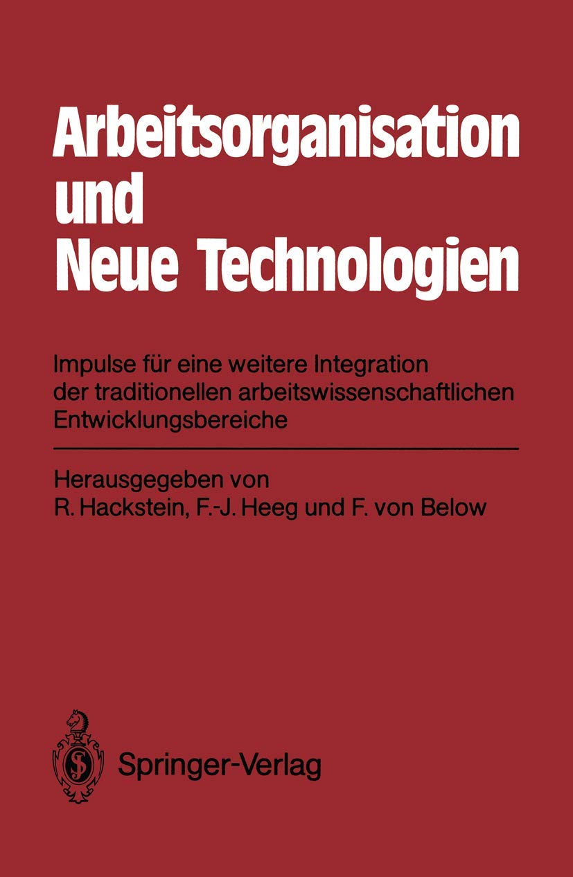 Arbeitsorganisation Und Neue Technologien (English, Below | Rolf Hackstein | Franz-Josef Heeg) - Image 2 - GlowMirror