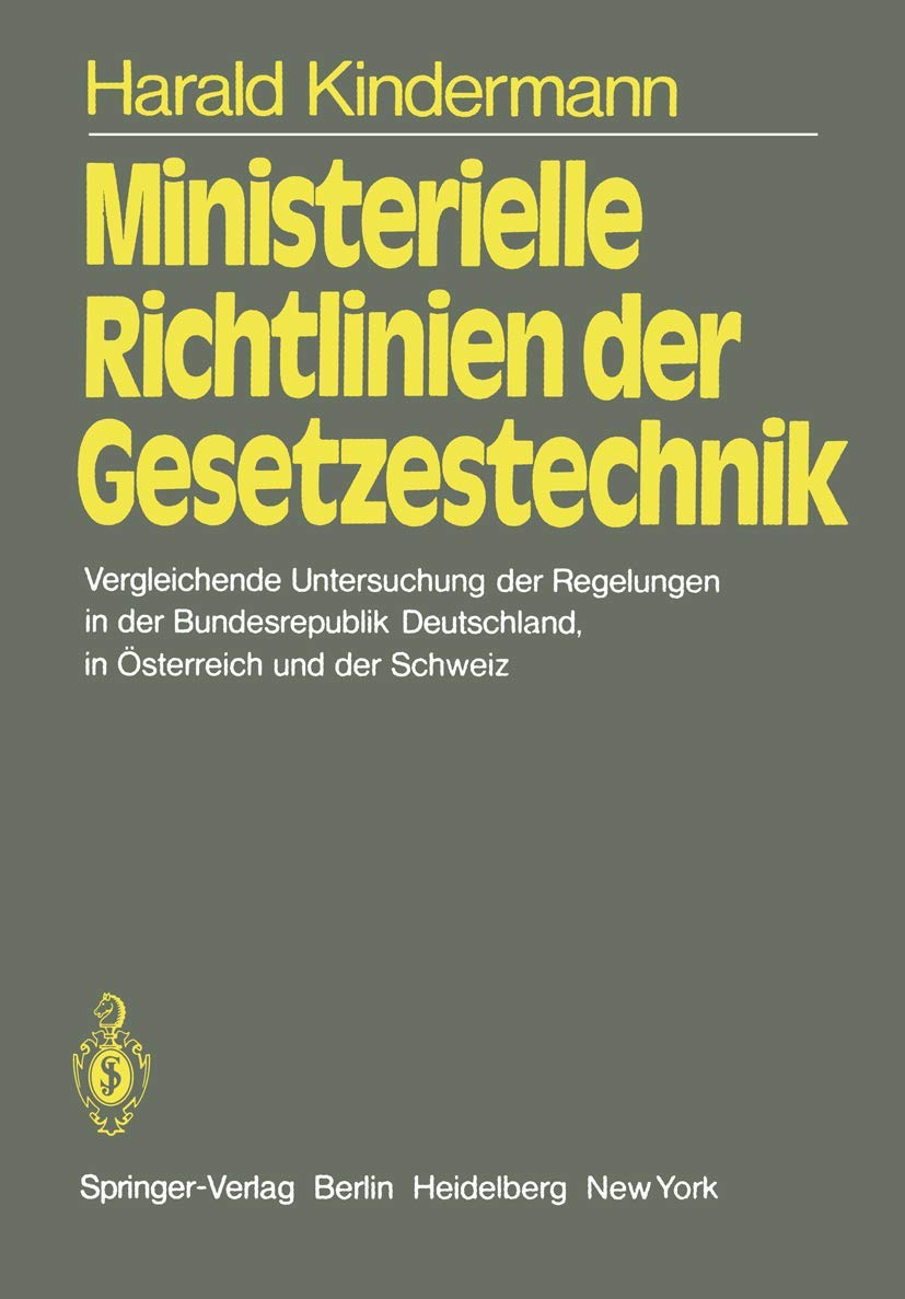 Ministerielle Richtlinien Der Gesetzestechnik (English, H. Kindermann) - Image 2 - GlowMirror