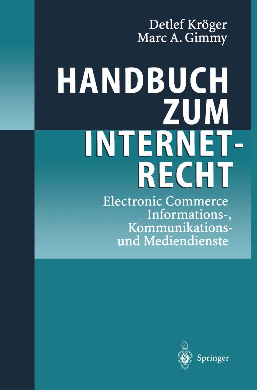 Handbuch Zum Internetrecht (English, Detlef Kröger | Marc A. Gimmy) - Image 2 - GlowMirror