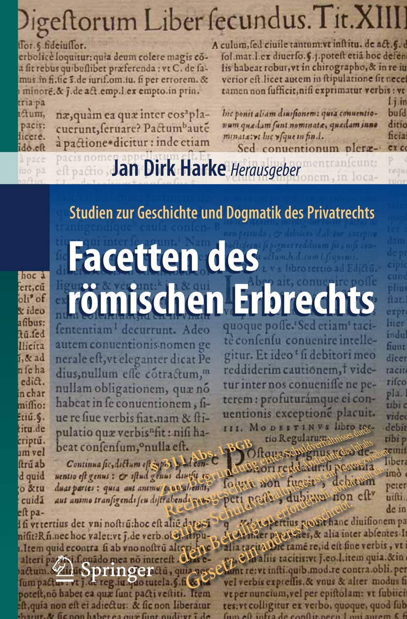 Facetten Des Römischen Erbrechts (English, Jan Dirk Harke) - Image 2 - GlowMirror