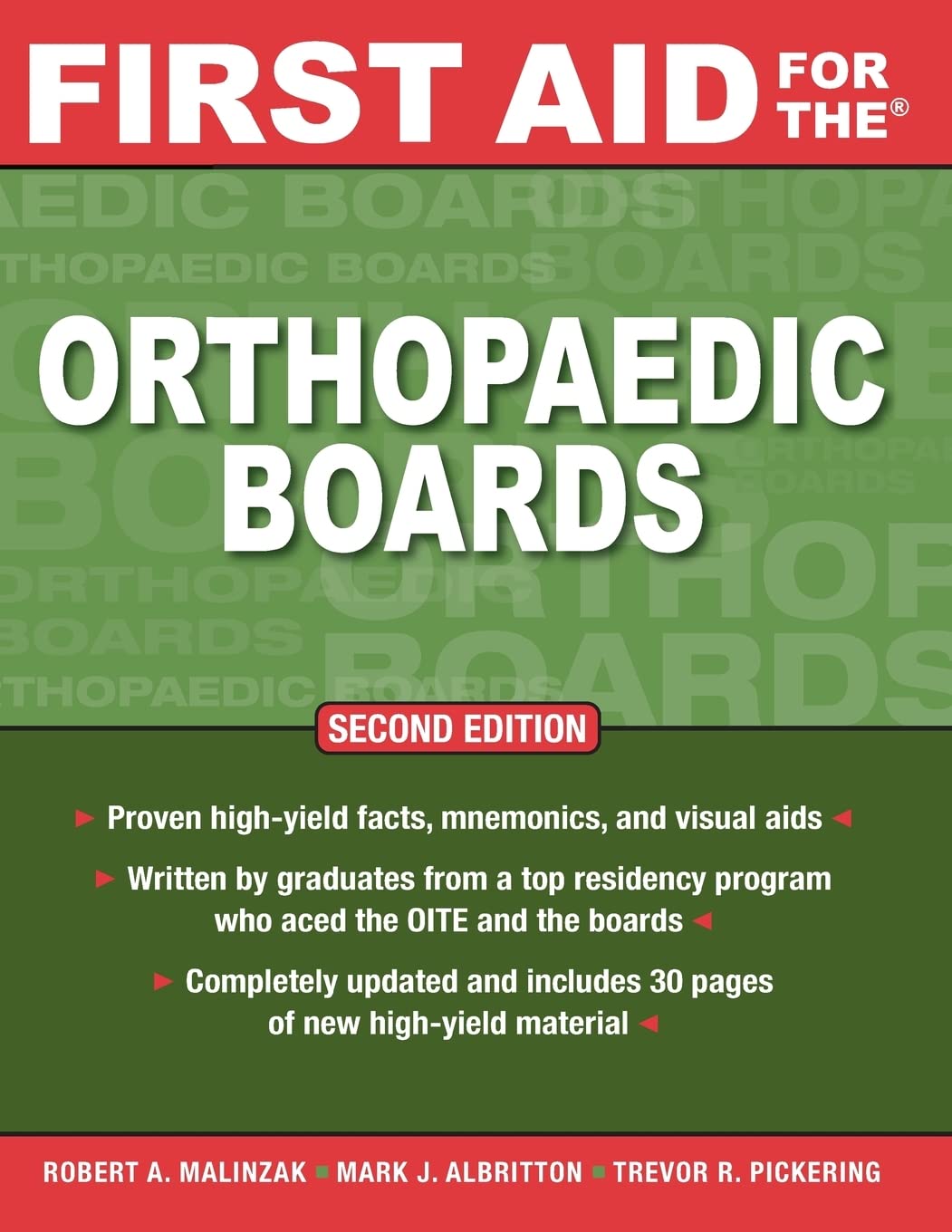 Buy First Aid for the Orthopaedic Boards (English, Paperback, M.D. Malinzak, Robert A., M.D. Albritton, Mark J., M.D. Pickering, Trevor R.) Online at Best Price - GlowMirror
