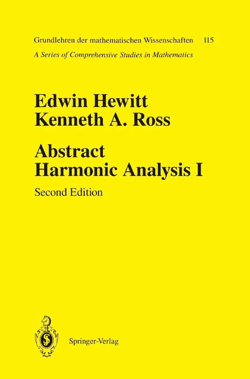 Buy Abstract Harmonic Analysis: Volume I Structure of Topological Groups Integration Theory Group Representations: 115 (Grundlehren der mathematischen ... Online at Best Price - GlowMirror