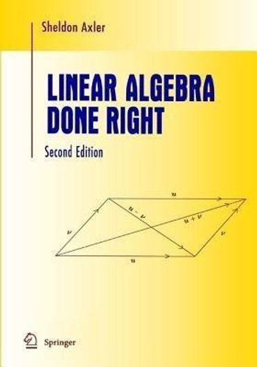 Buy Linear Algebra Done Right (English, Paperback) Online at Best Price - GlowMirror