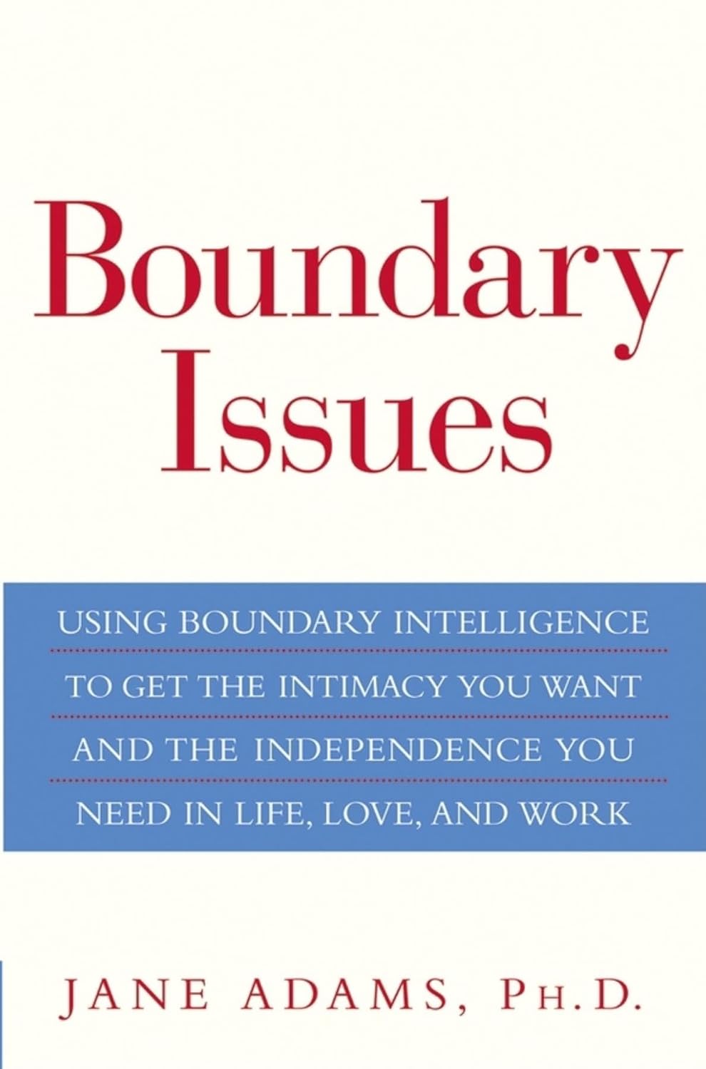 Boundary Issues: Using Boundary Intelligence To Get The Intimacy You Want And The Independence You Need In Life, Love, And Work (English, Hardcover...