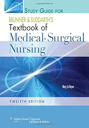 Buy Study Guide to Accompany Brunner and Suddarth's Textbook of Medical-surgical Nursing (English, Paperback, Suzanne C. Smeltzer) Online at Best Price - GlowMirror