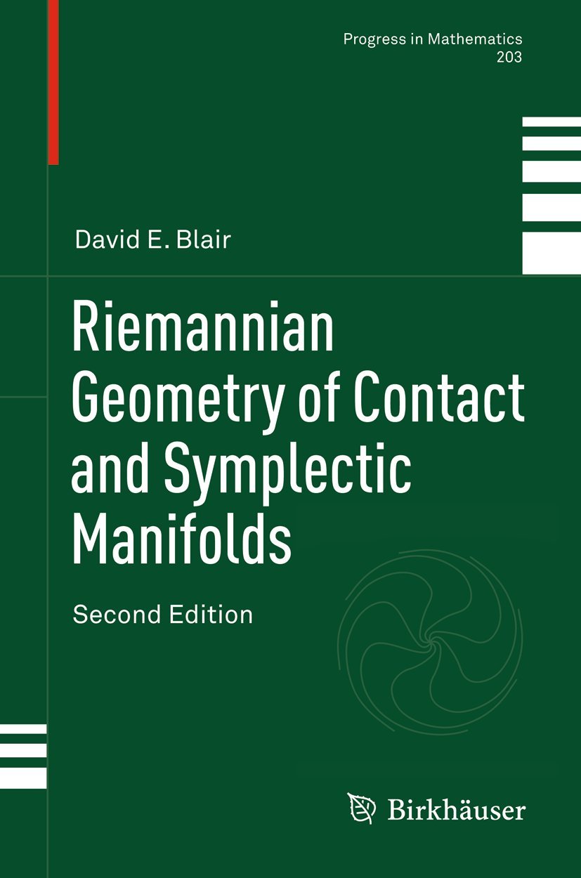 Buy Riemannian Geometry of Contact and Symplectic Manifolds: 203 (Progress in Mathematics) (English, Paperback, David E. Blair) Online at Best Price - GlowMirror