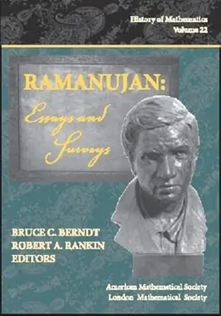 Buy Ramanujan: Essays and Surveys (History of Mathematics, 22) (English, Hardcover, Bruce C. Berndt, Robert A. Rankin) Online at Best Price - GlowMirror