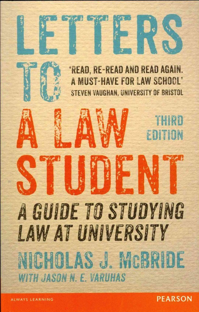 Buy Letters to a Law Student (English, Paperback, Nick McBride, Jason Varuhas) Online at Best Price - GlowMirror