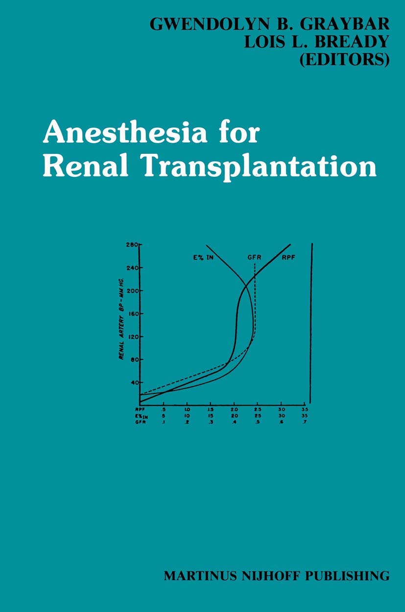 Buy Anesthesia for Renal Transplantation: 14 (Developments in Critical Care Medicine and Anaesthesiology) (English, Paperback, Gwendolyn B. Graybar, Lo... Online at Best Price - GlowMirror