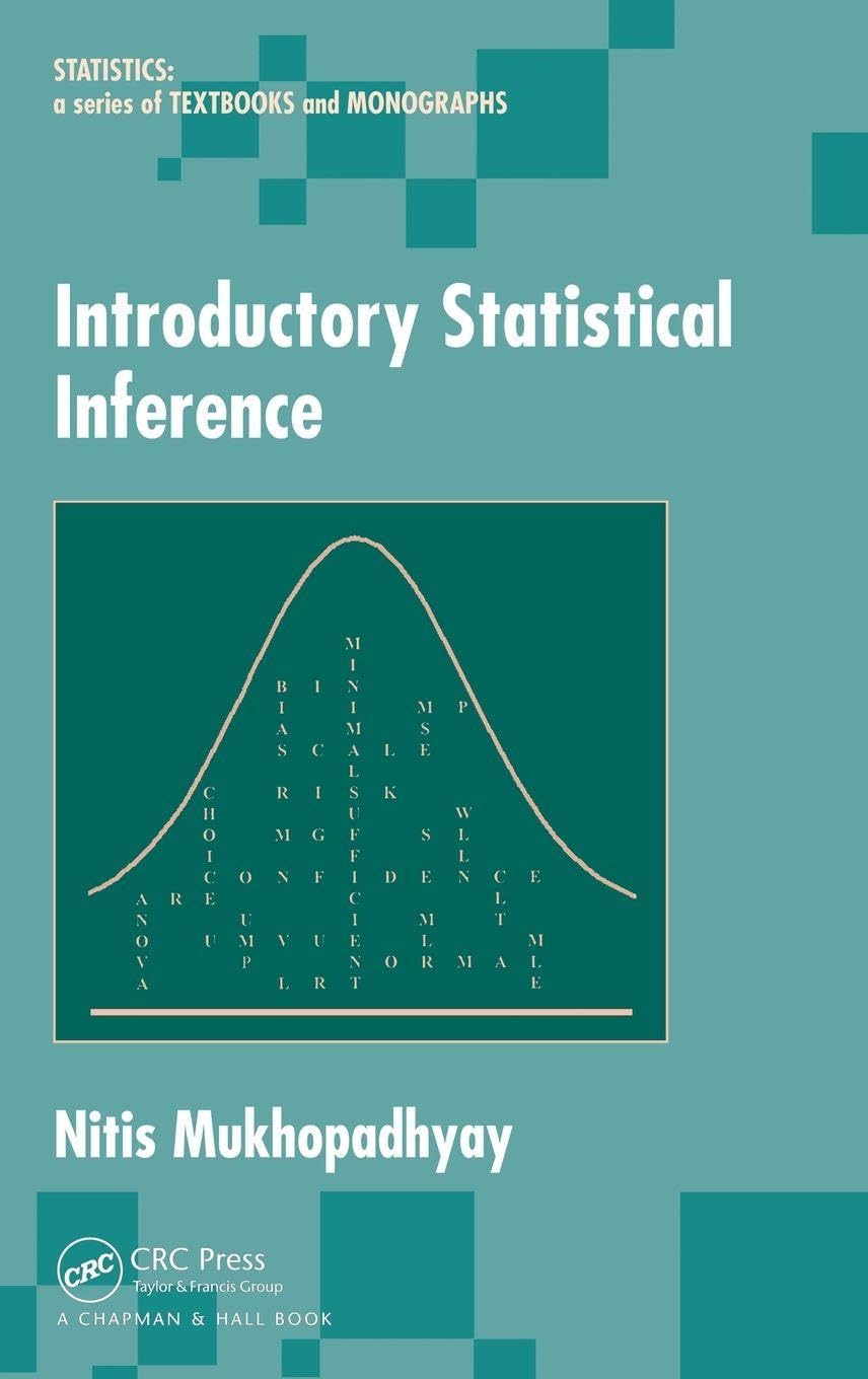 Buy Introductory Statistical Inference: 187 (Statistics, Textbooks AND Monographs, 187) (English, Hardcover, Nitis Mukhopadhyay) Online at Best Price - GlowMirror