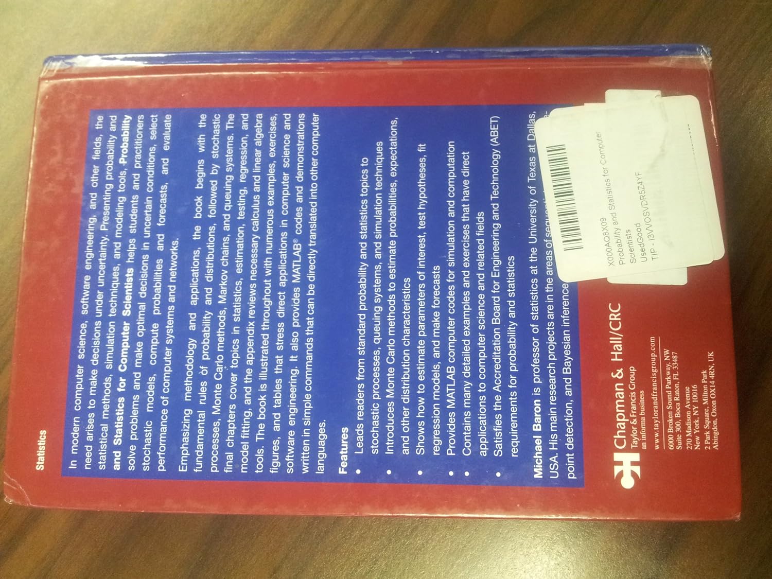 Buy Probability and Statistics for Computer Scientists (English, Paperback, BARON) Online at Best Price - GlowMirror