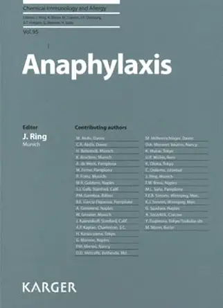 Buy Anaphylaxis (Chemical Immunology and Allergy) (English, Paperback, Johannes Ring) Online at Best Price - GlowMirror