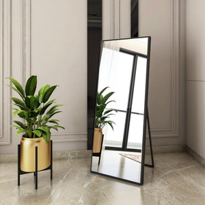 Full Length Standing Mirror with Stainless Steel Frame | Free-Standing Floor Mirror | Modern Tall Dressing Mirror | Multiple Sizes & Finishes