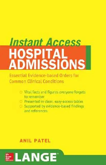 Lange Instant Access Hospital Admissions (English, Anil M. Patel)