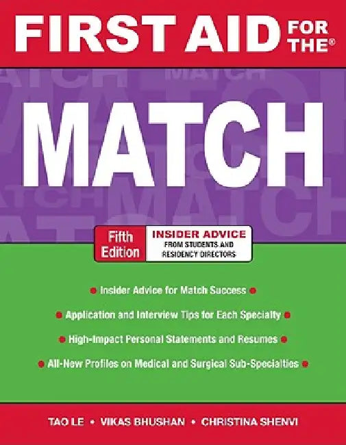 First Aid for the Match (English, Tao Le | Vikas Bhushan | Christina Shenvi)