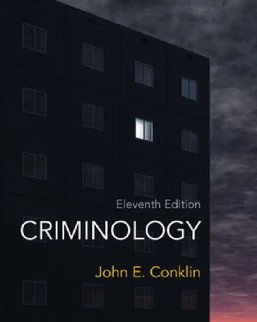 Criminology (English, John Conklin)