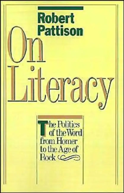 On Literacy (English, Robert Pattison)