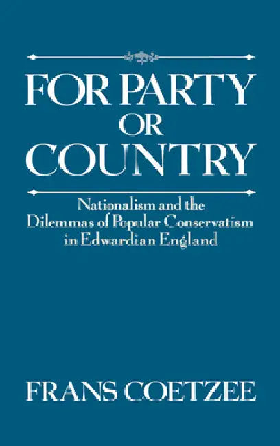 For Party or Country (English, Frans Coetzee)