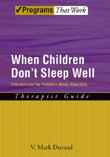 When Children Don't Sleep Well (English, V. Mark Durand)