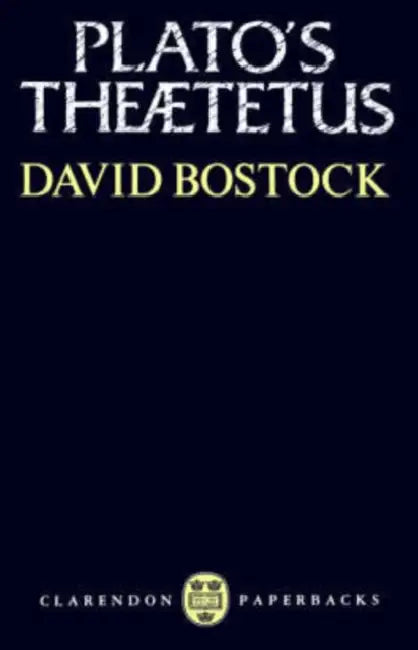 Plato's Theaetetus (English, David Bostock)