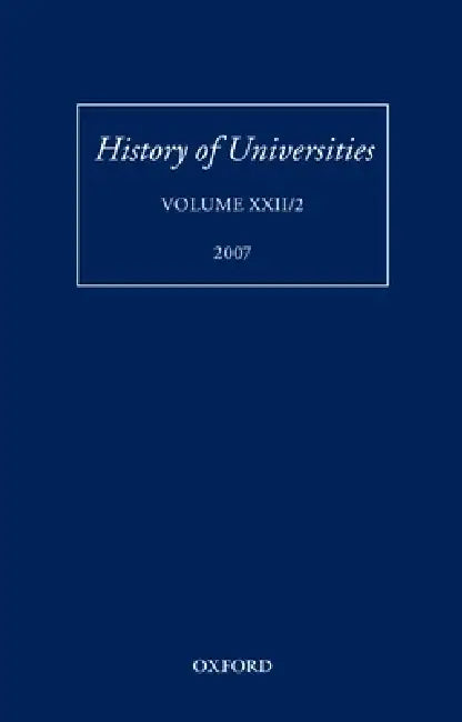 History of Universities (English, Mordechai Feingold)