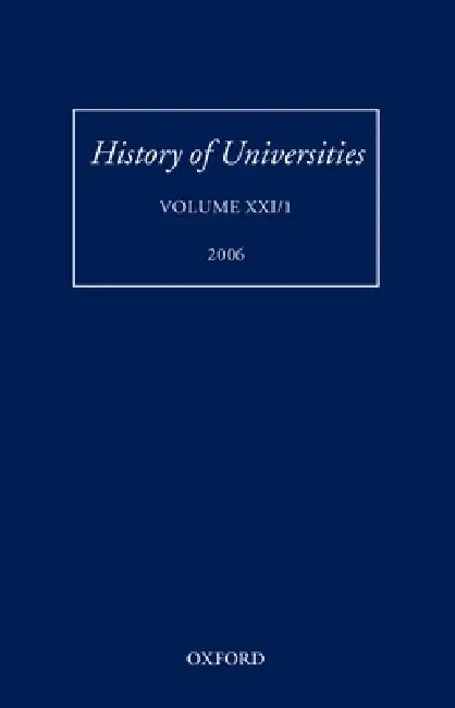 History of Universities (English, Mordechai Feingold)